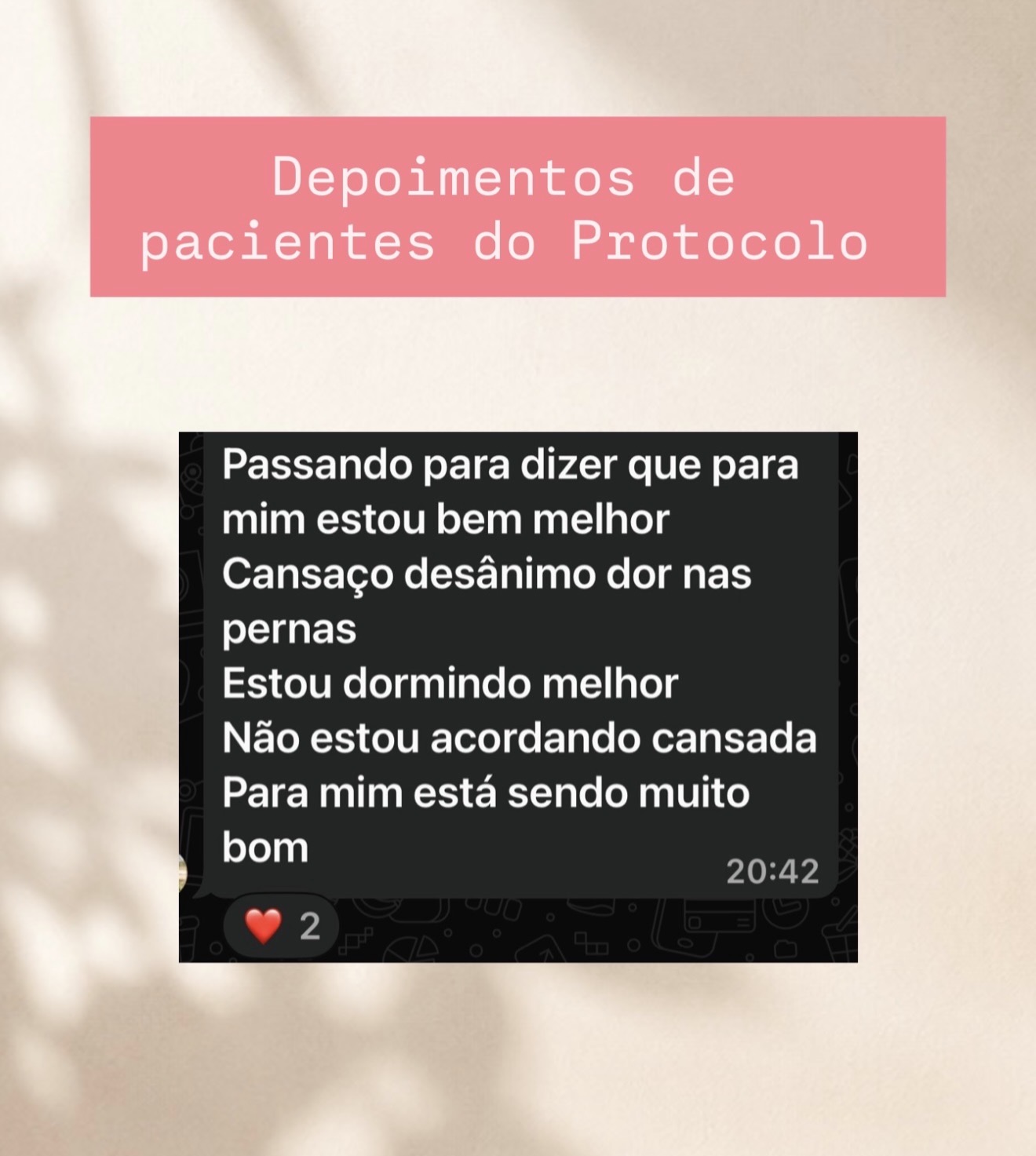 Print da mensagem de Paciente do protocolo