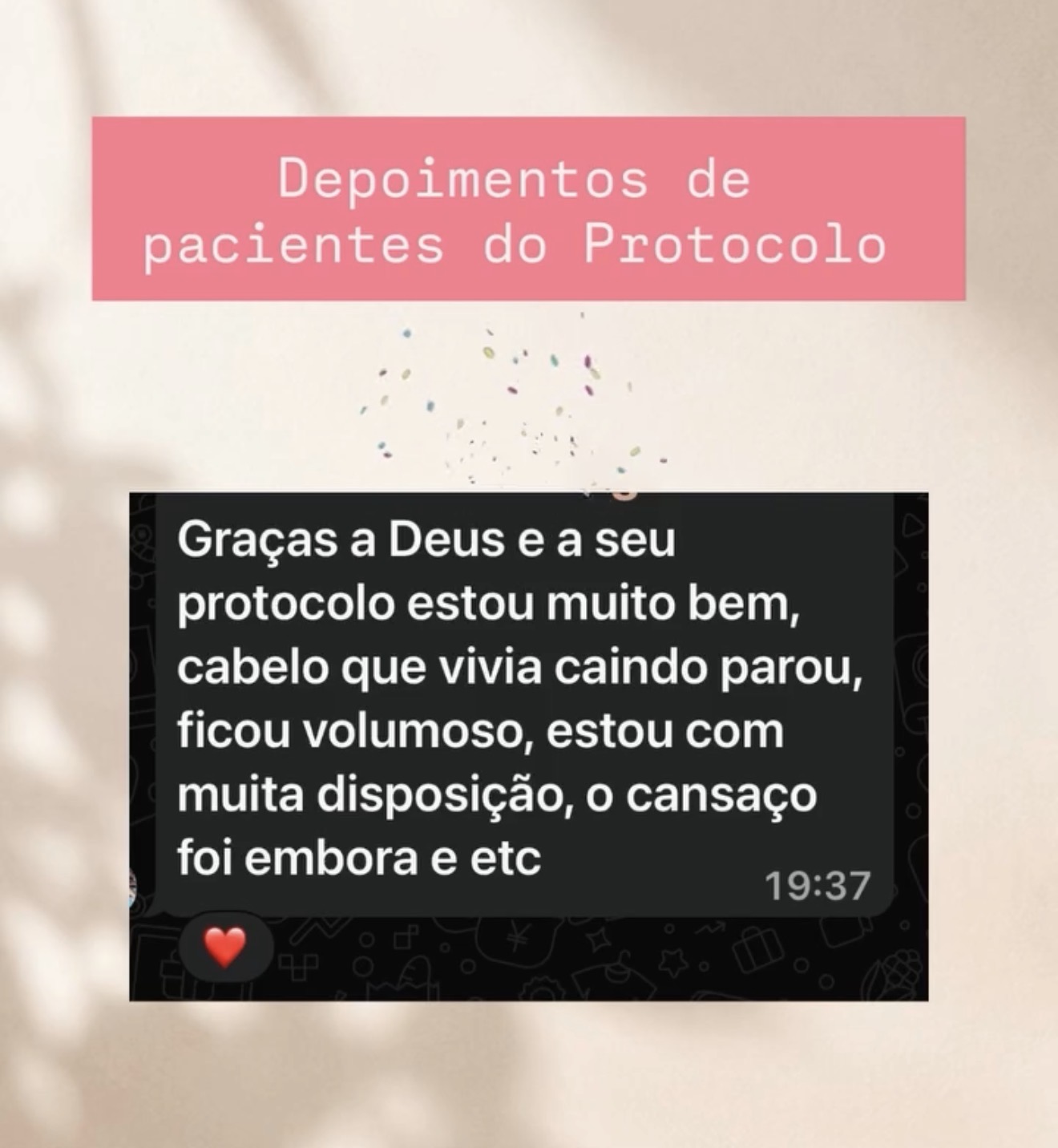 Print da mensagem de Paciente do protocolo