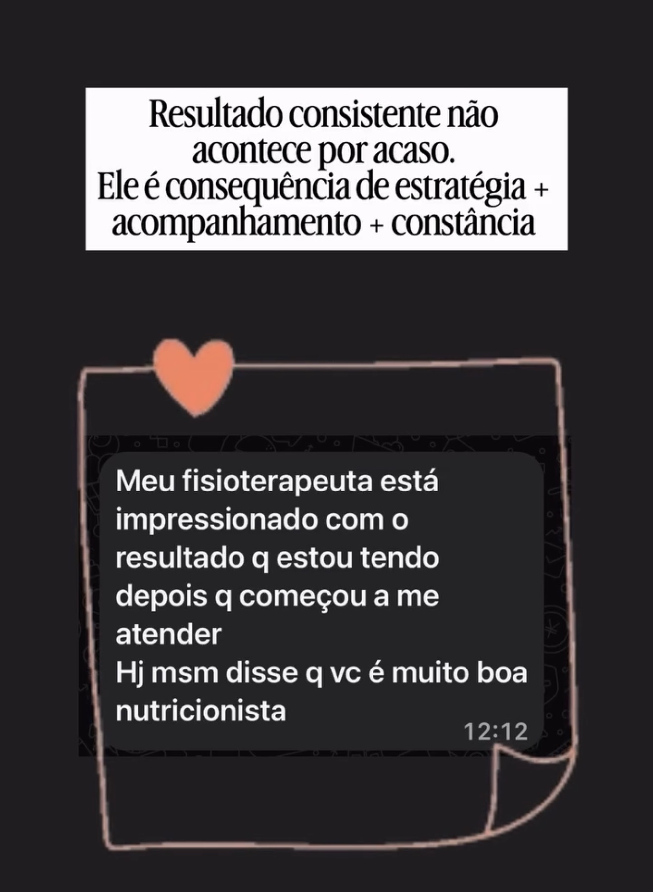 Print da mensagem de Paciente em acompanhamento